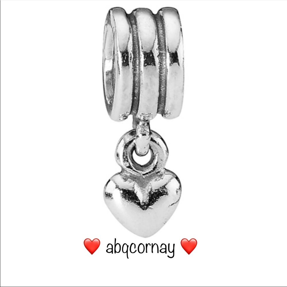 EUC Pandora 790276 Sterling Silver Heart Dangle Bead- RETIRED